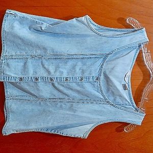 J.Jill Denim Sleeveless Shirt